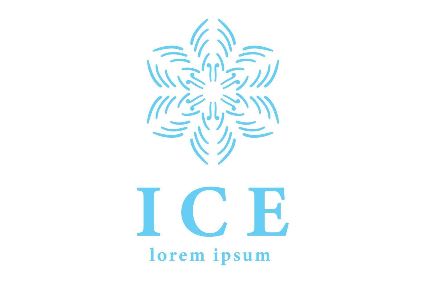 création d'icône logo cristal glace vecteur