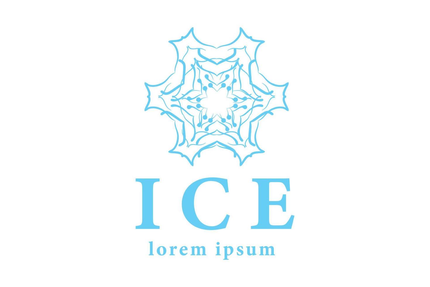 création d'icône logo cristal glace vecteur