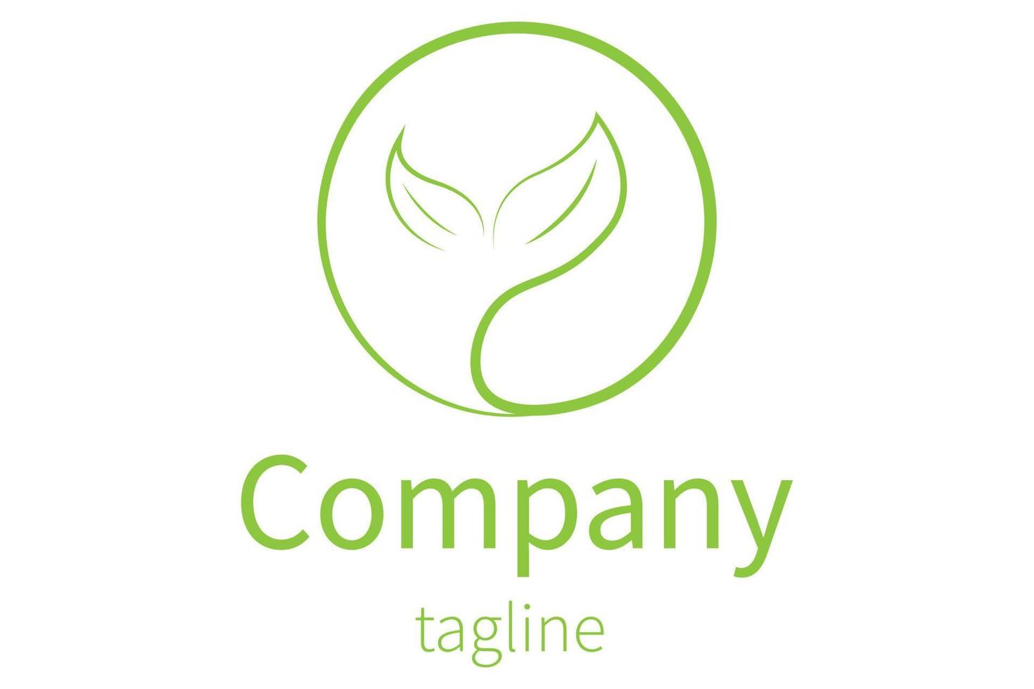 création d'icône de logo organique feuille vecteur