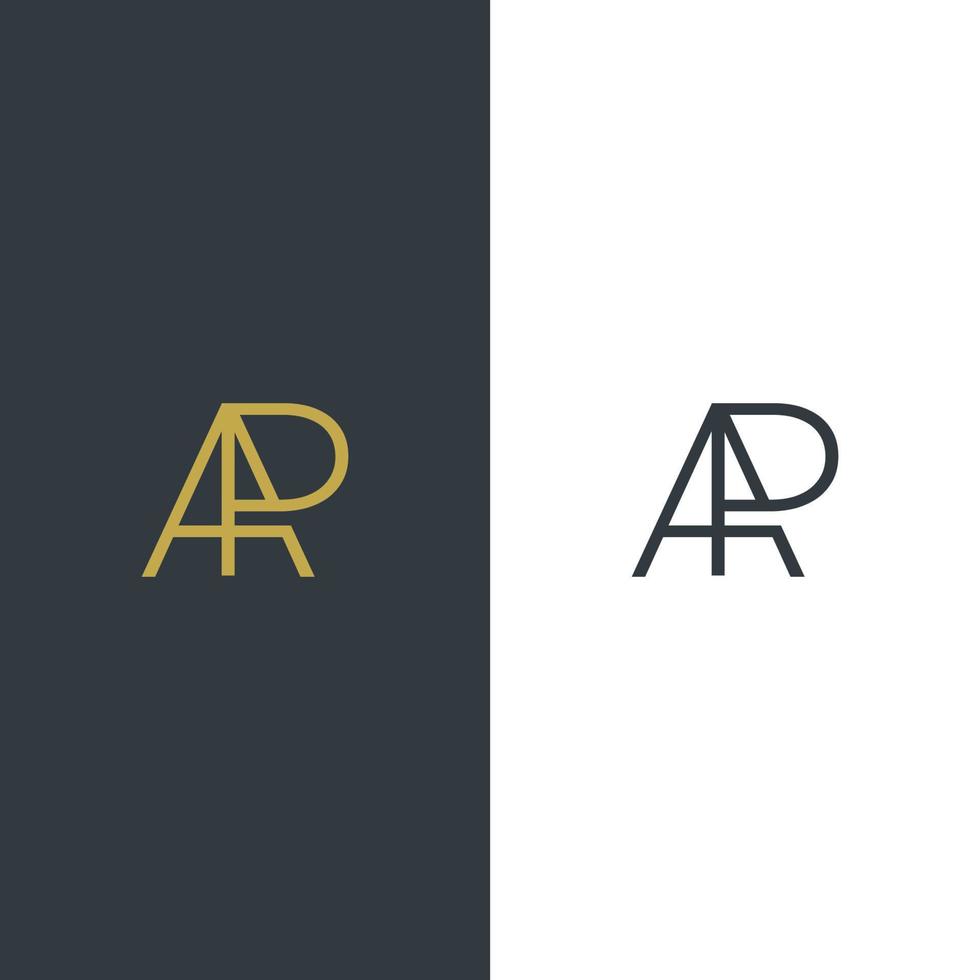 lettre initiale ar rb création de logo vecteur