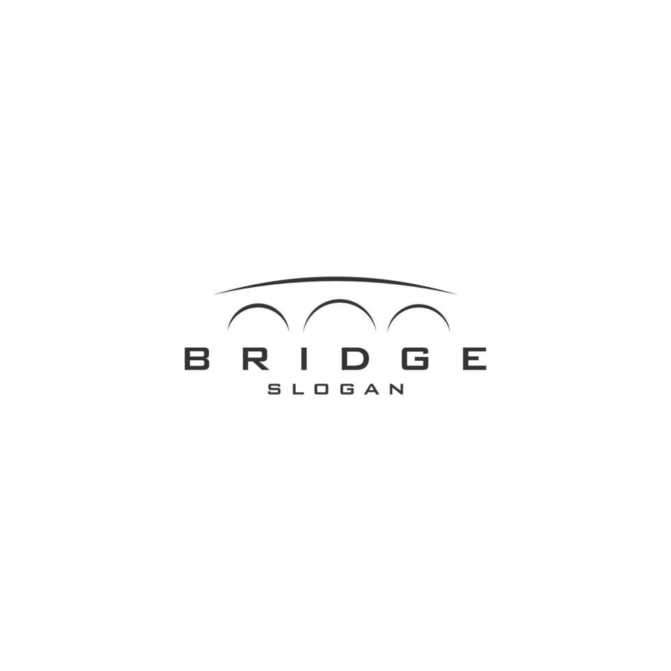 modèle de conception de logo de pont abstrait créatif vecteur