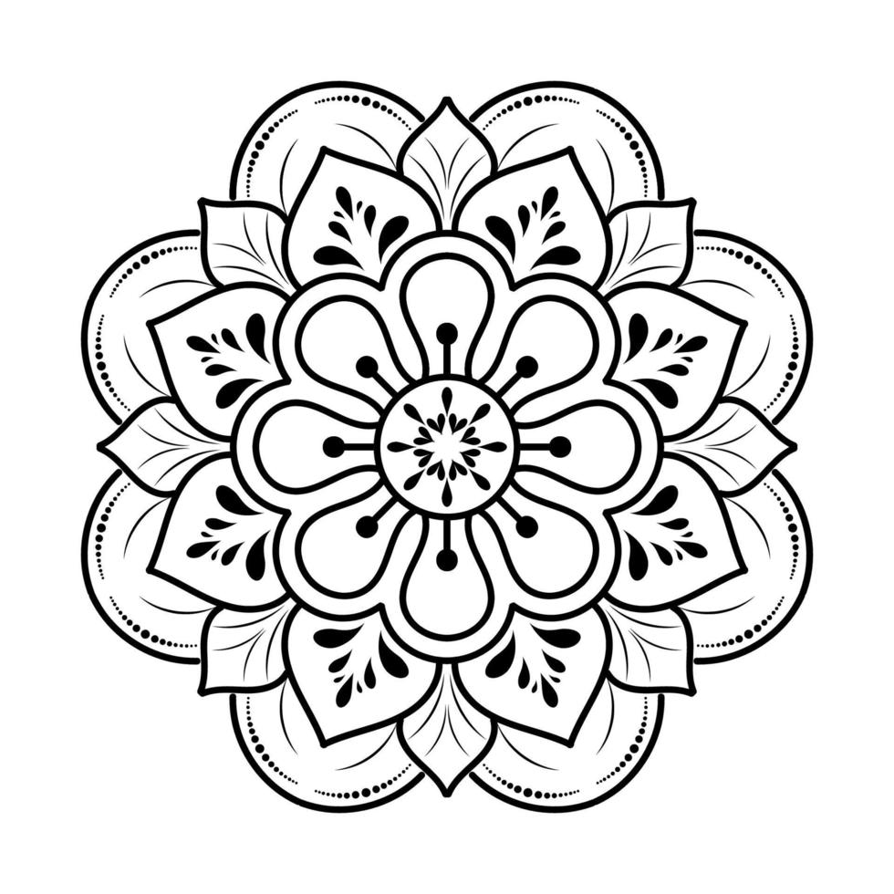 motif floral de mandala, éléments décoratifs vintage, fond de mandala vecteur