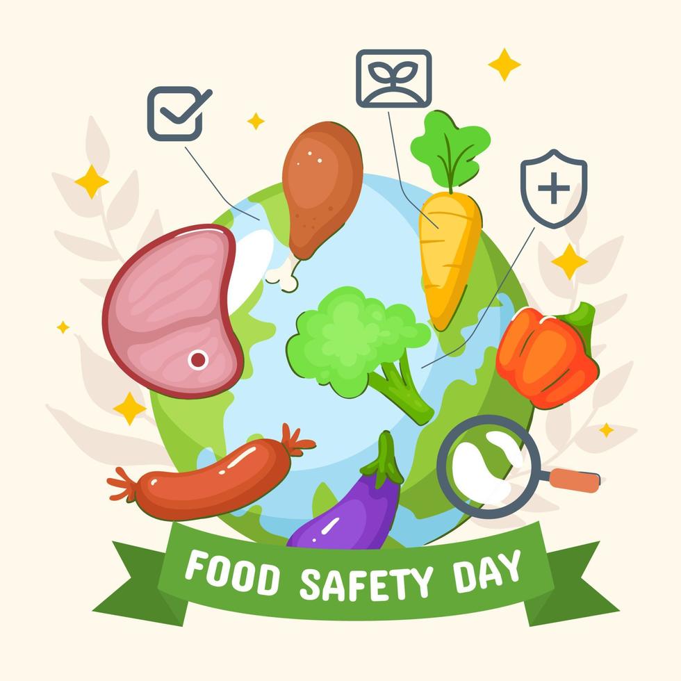 concept de journée de la sécurité alimentaire vecteur