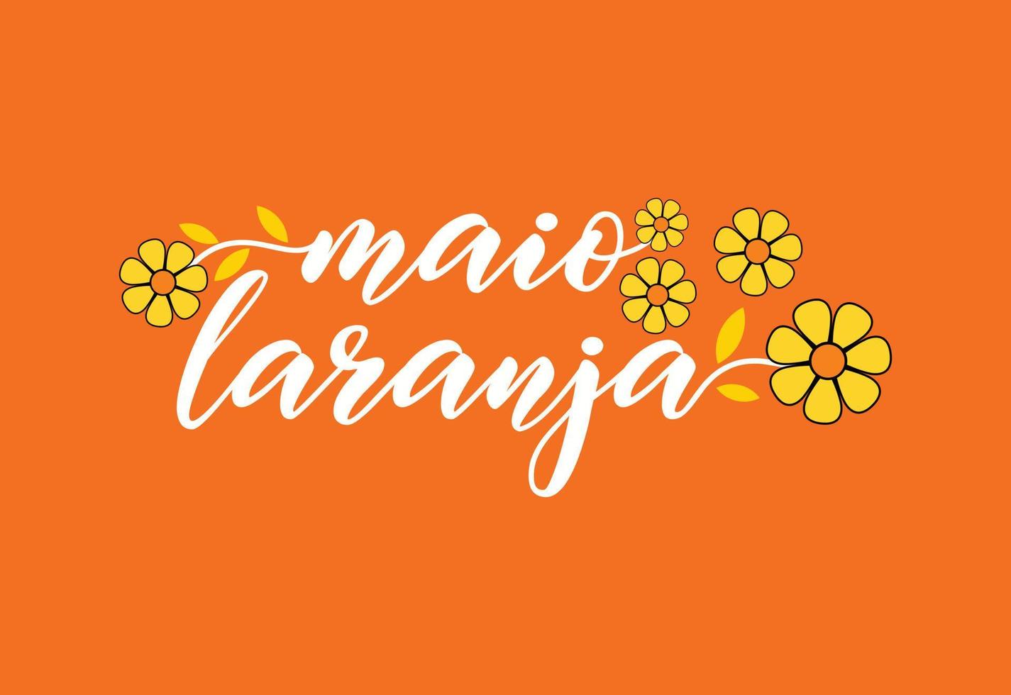 maio laranja. le 18 mai est la journée nationale contre la maltraitance et l'exploitation des enfants au brésil vecteur