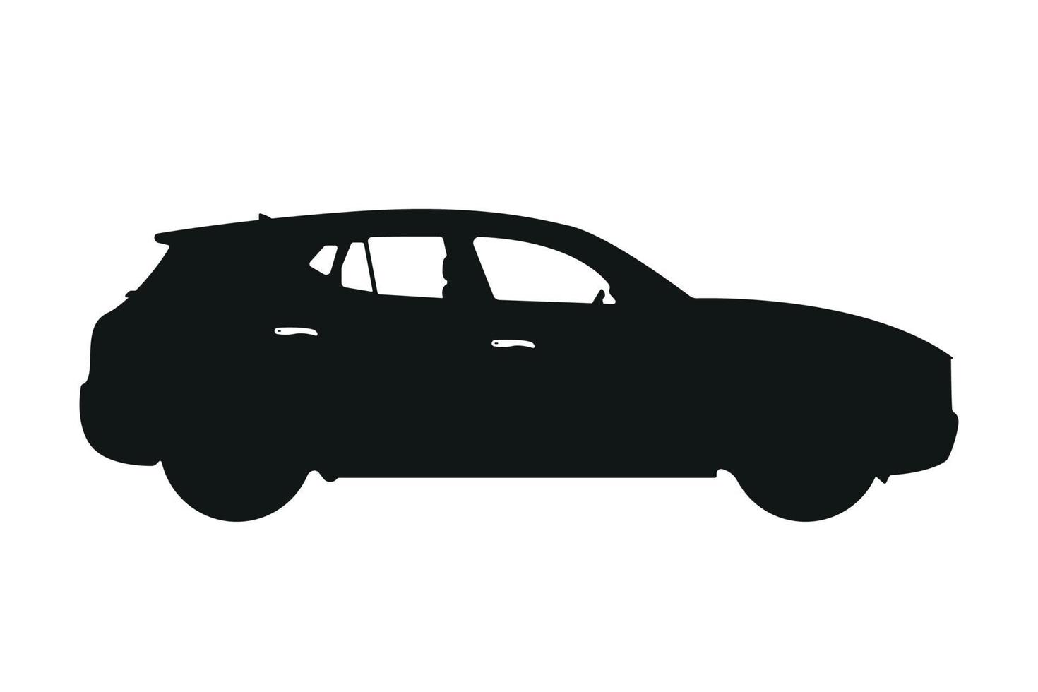 illustration de silhouette de voiture économique de véhicule. vecteur