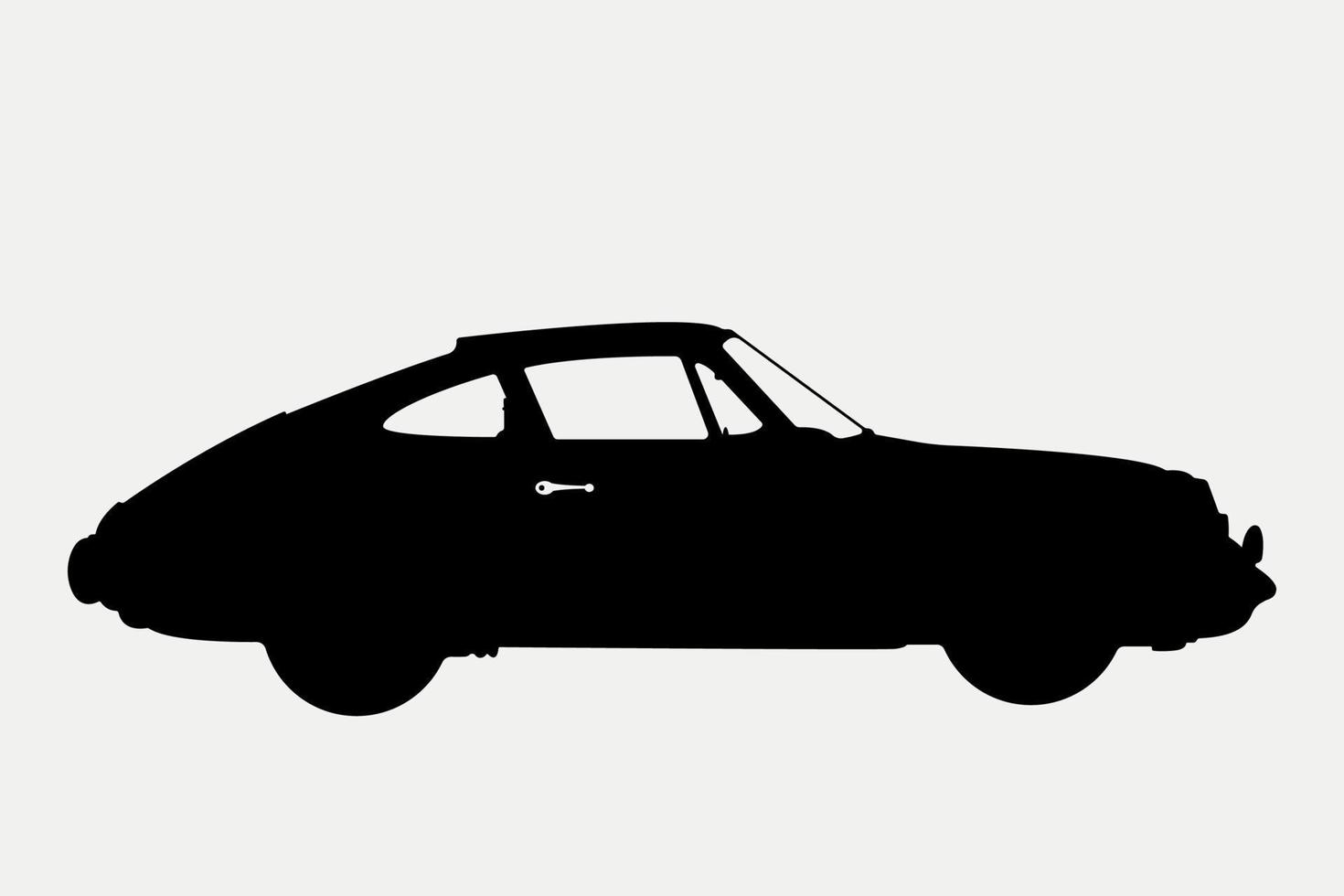 illustration de véhicule de silhouette de voiture de sport vintage old school. vecteur