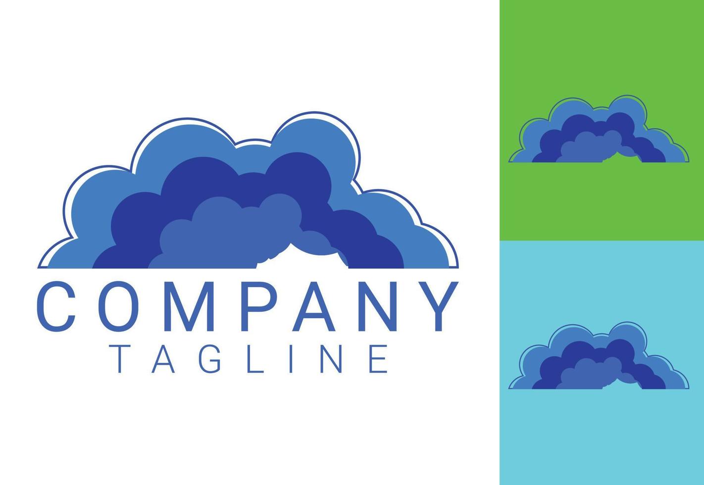 cloud nouveau modèle de conception de logo et d'icône vecteur