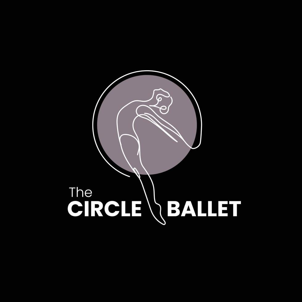 logo de ballet de cercle vecteur