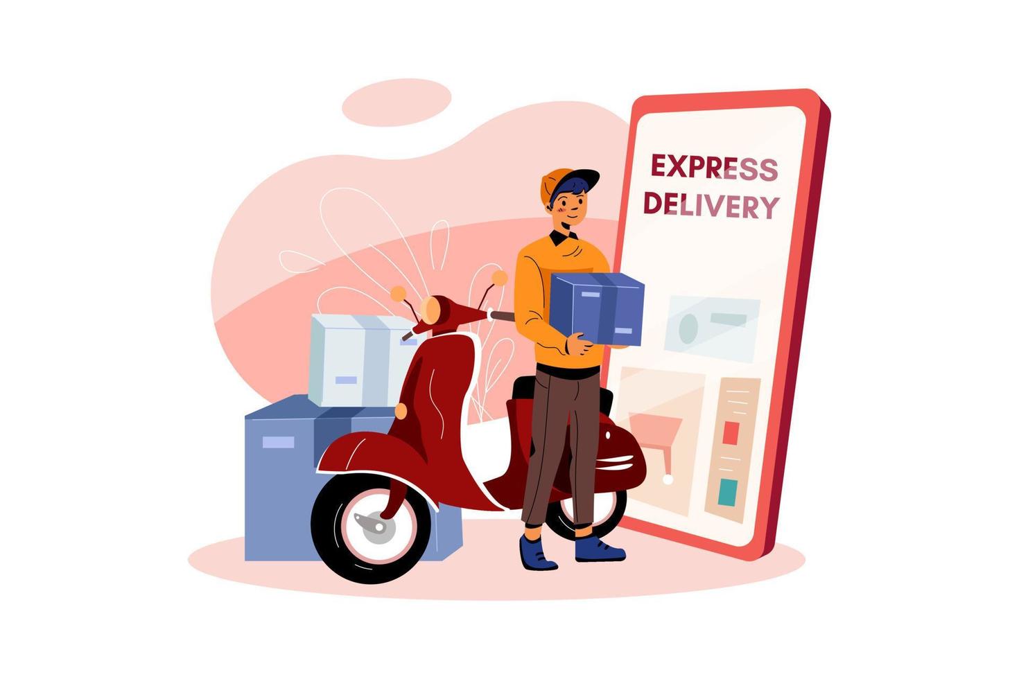 illustration de livraison express vecteur