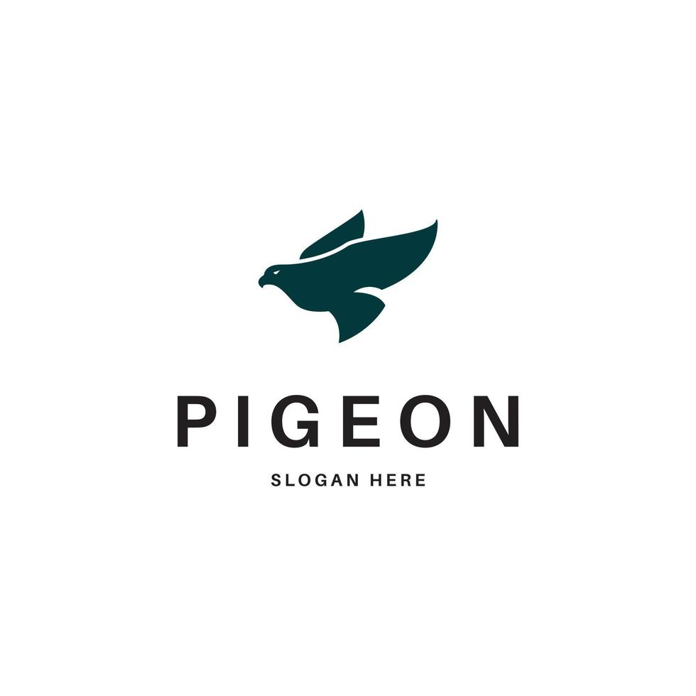 simple pigeon oiseau mouche illustration logo symbole icône conception inspiration vecteur