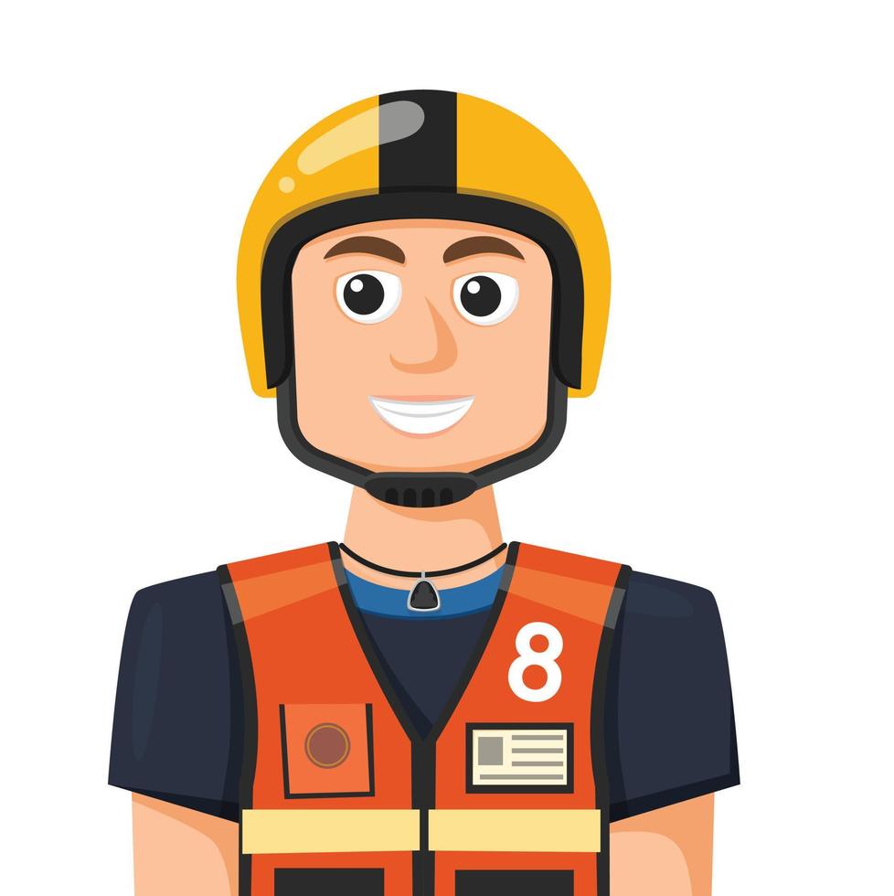 pilote de transport thaïlandais en vecteur plat simple. icône ou symbole de profil personnel. illustration vectorielle de concept de personnes.