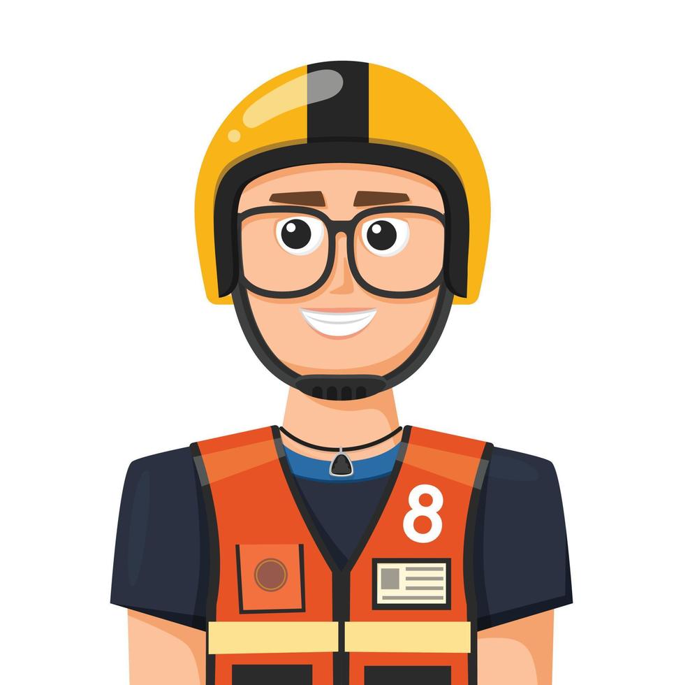 pilote de transport thaïlandais en vecteur plat simple. icône ou symbole de profil personnel. illustration vectorielle de concept de personnes.