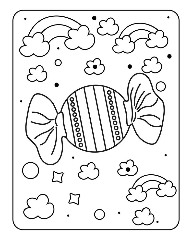 coloriage de jouet pour bébé, coloriage pour enfants, coloriage kawaii pour enfants vecteur