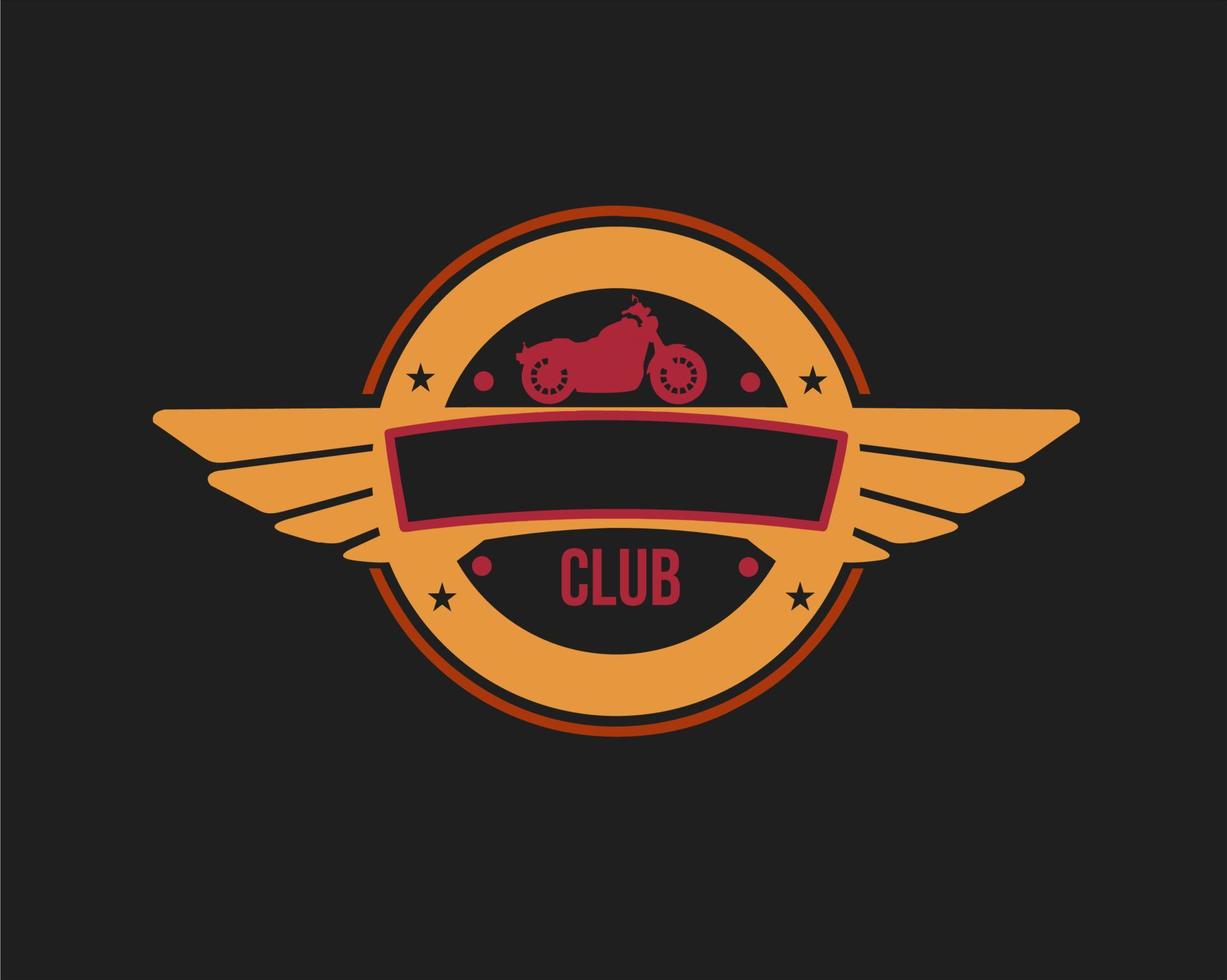modèle de logo de club de moto moderne vecteur