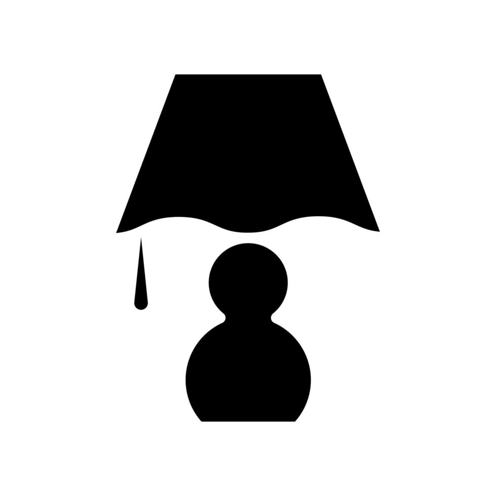 illustration graphique vectoriel de l'icône de la lampe de table