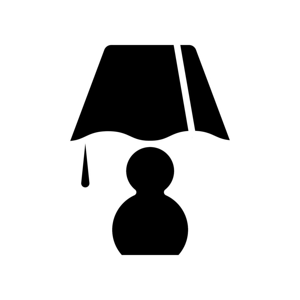 illustration graphique vectoriel de l'icône de la lampe de table
