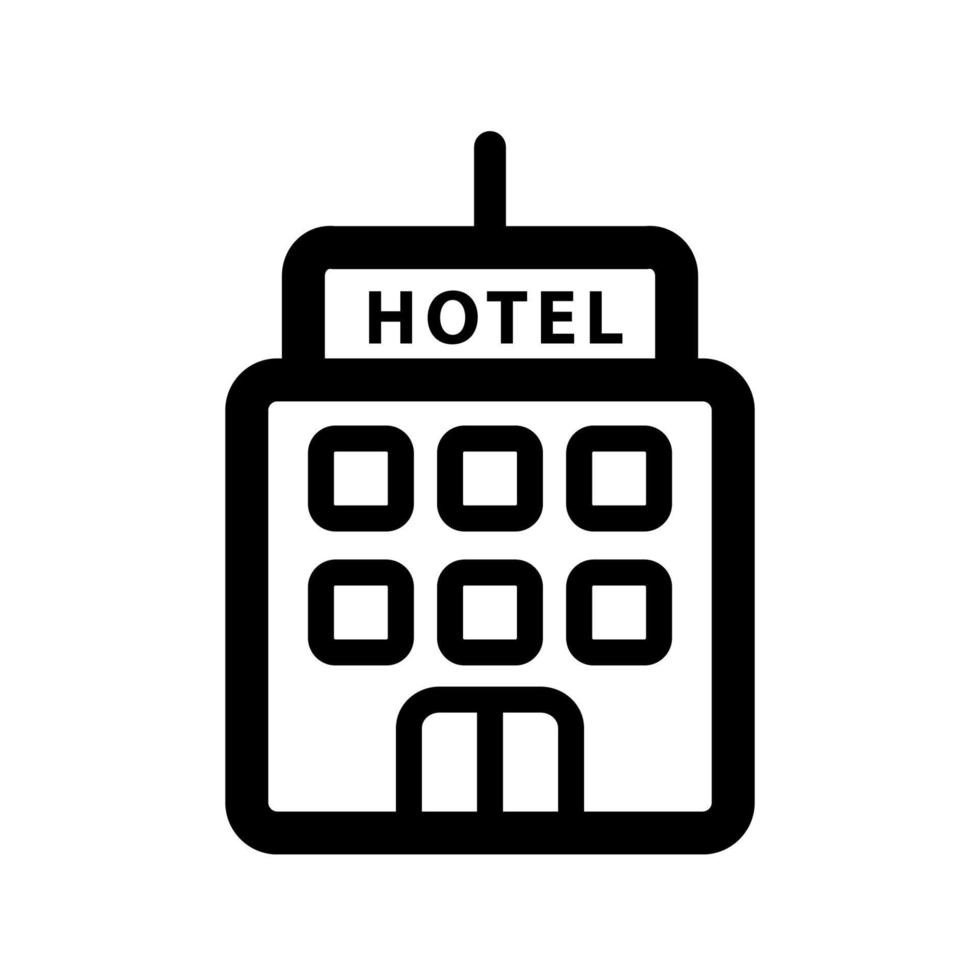 modèle d'icône d'hôtel vecteur