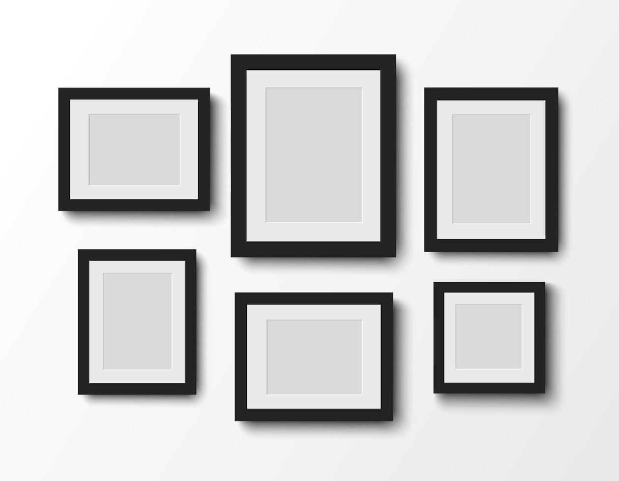 cadre photo vierge sur fond gris illustration vectorielle vecteur