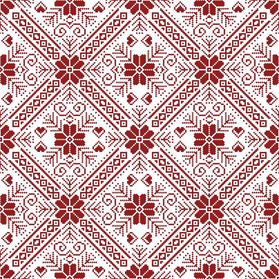 motif ethnique carré harmonieux, motif vectoriel inspiré de la broderie pour vêtements de mode, textile, tissu, fond de décoration.