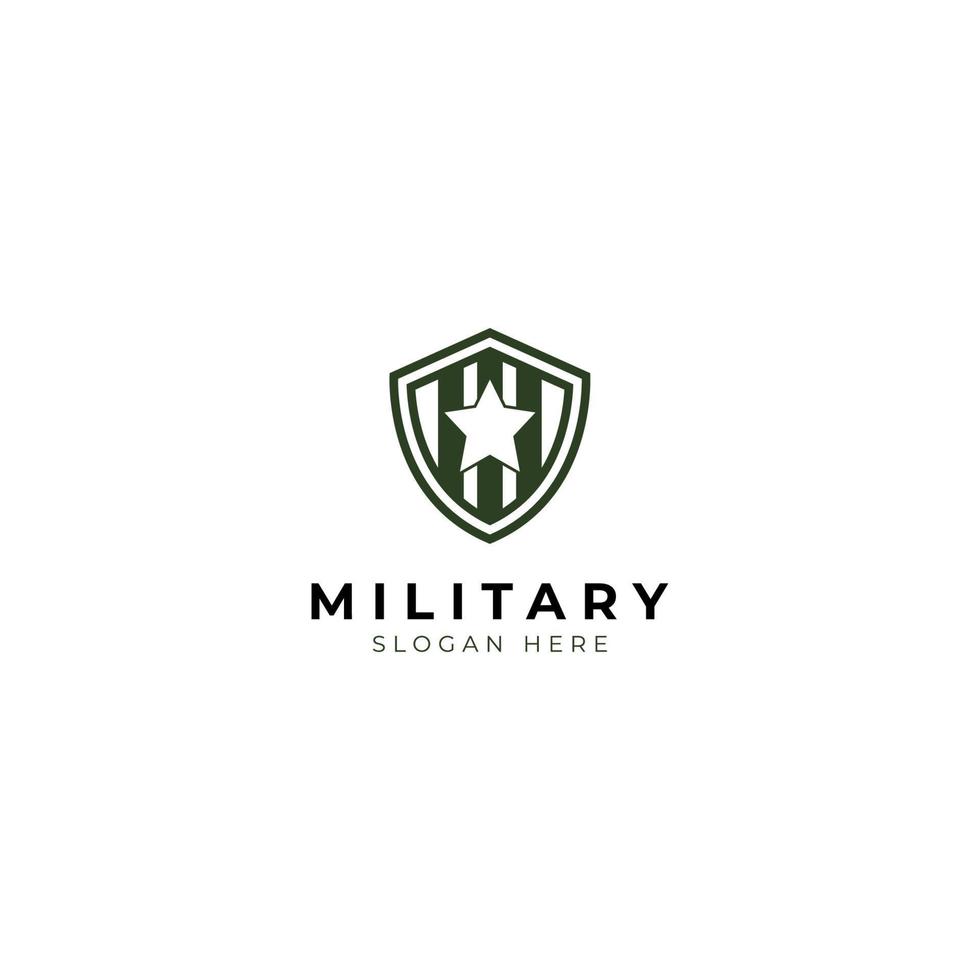 modèle de logo d'insigne d'emblème militaire de l'armée vecteur