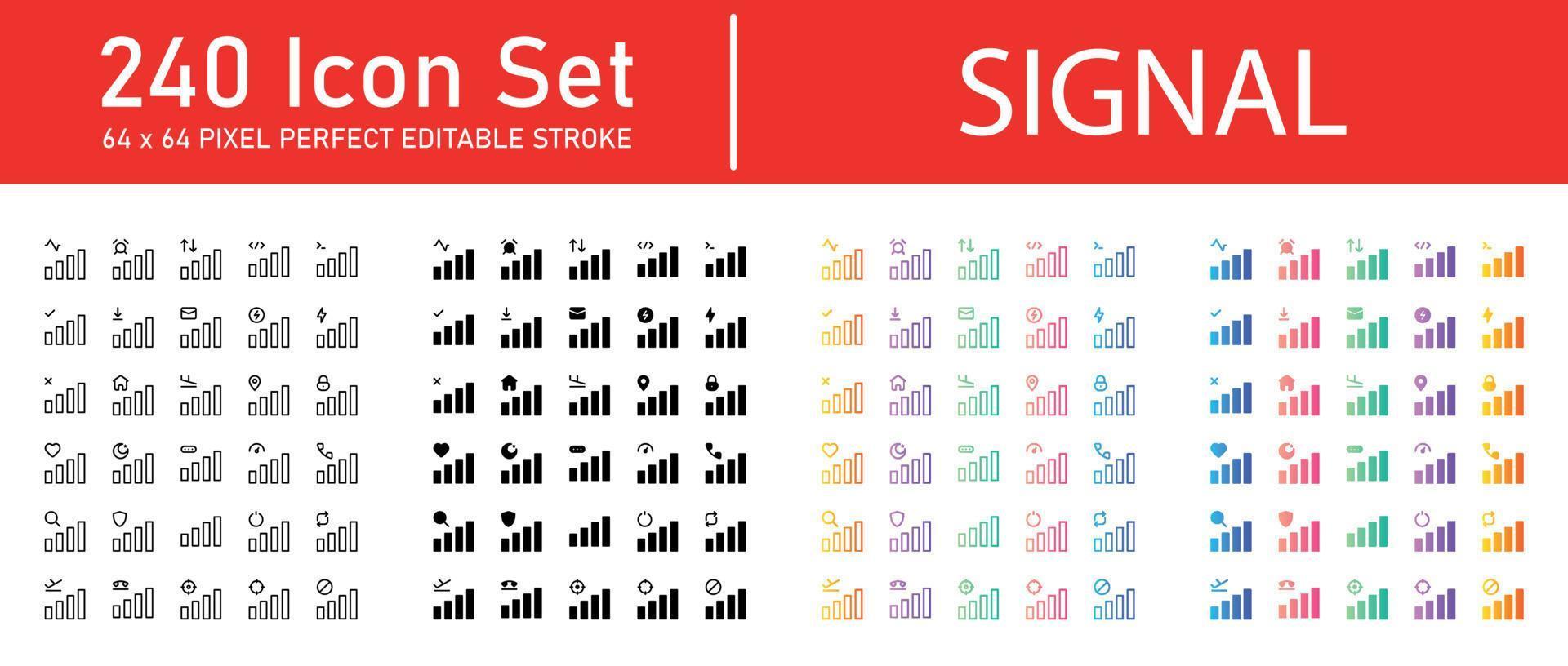 pack d'icônes de signal vecteur