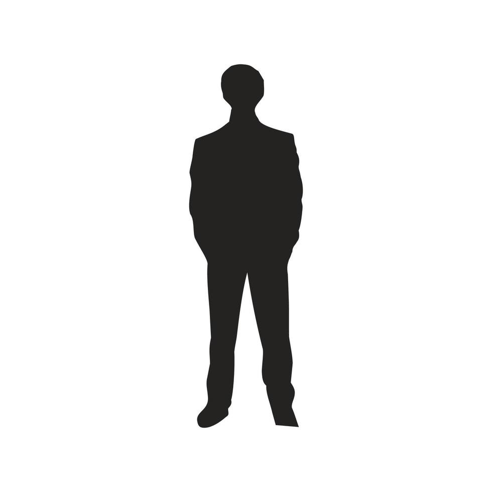 illustration de la silhouette d'un homme, corps entier. vecteur