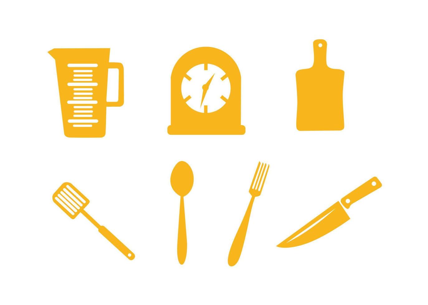 conception vectorielle, icône d'outil de cuisine ou jeu de symboles vecteur