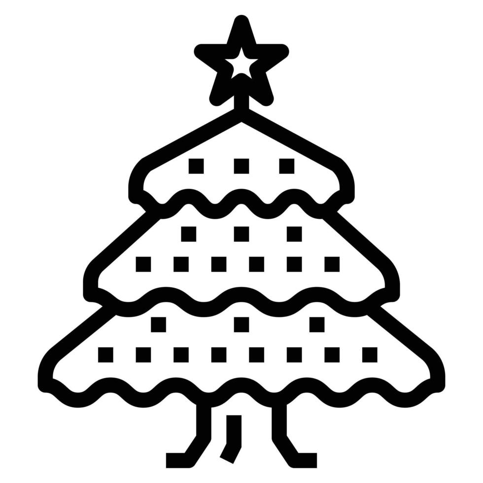 icône de ligne de vecteur d'arbre, bois