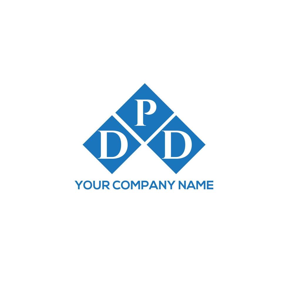 création de logo de lettre dpd sur fond blanc. concept de logo de lettre initiales créatives dpd. conception de lettre dpd. vecteur