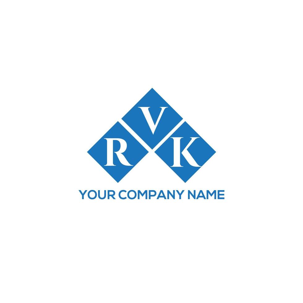 création de logo de lettre rvk sur fond blanc. concept de logo de lettre initiales créatives rvk. conception de lettre rvk. vecteur