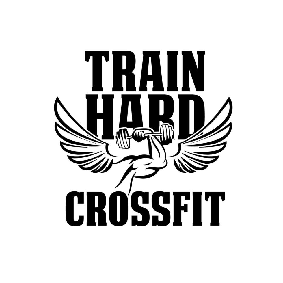 modèle de conception de logo crossfit vecteur