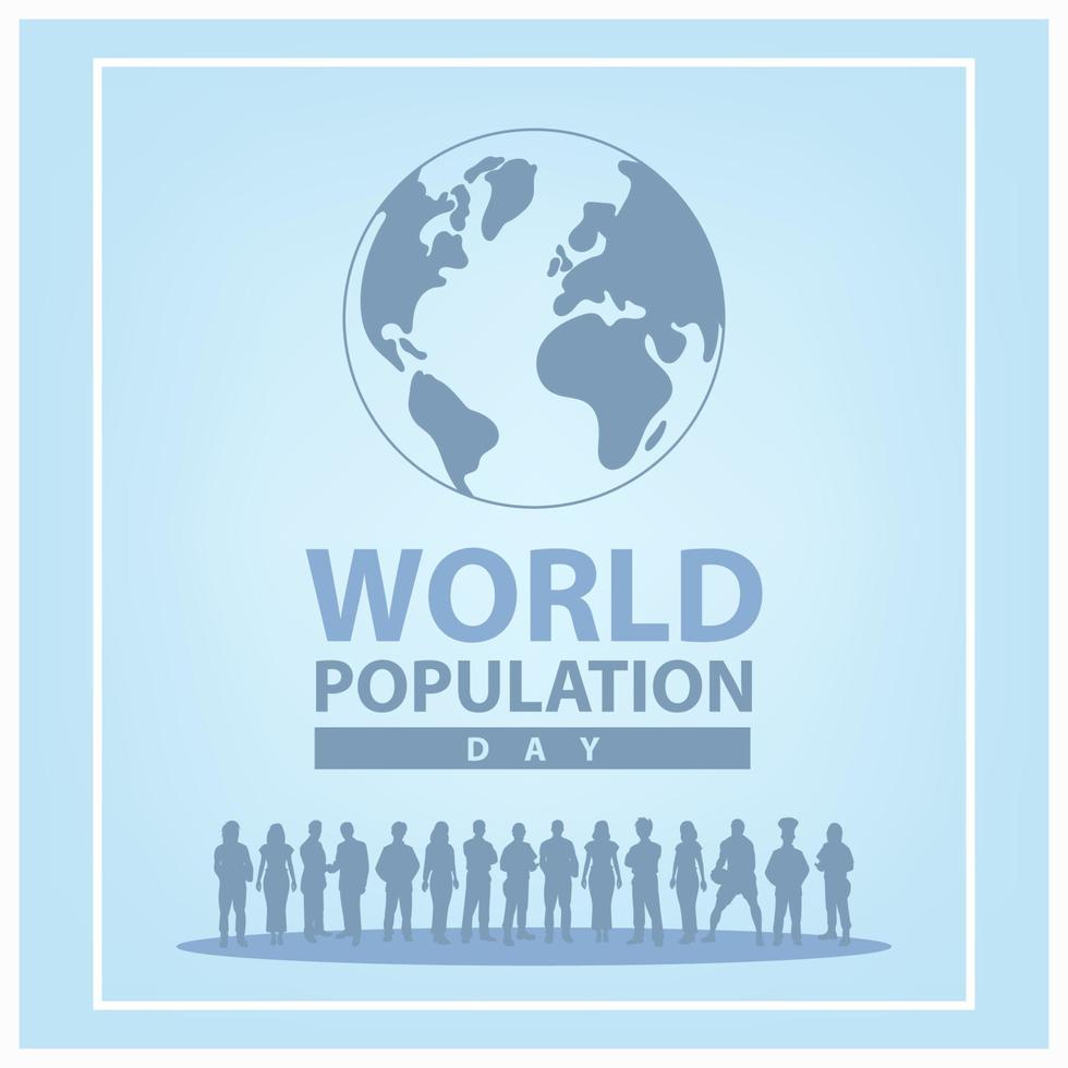 journée mondiale de la population vecteur