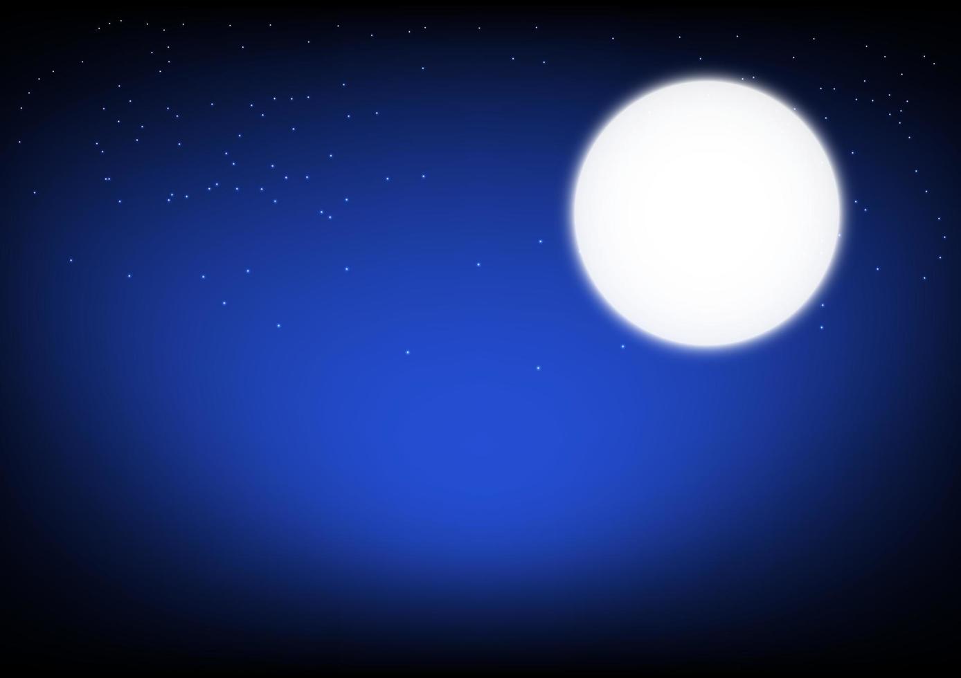 lune sur le ciel la nuit conception graphique illustration vectorielle vecteur