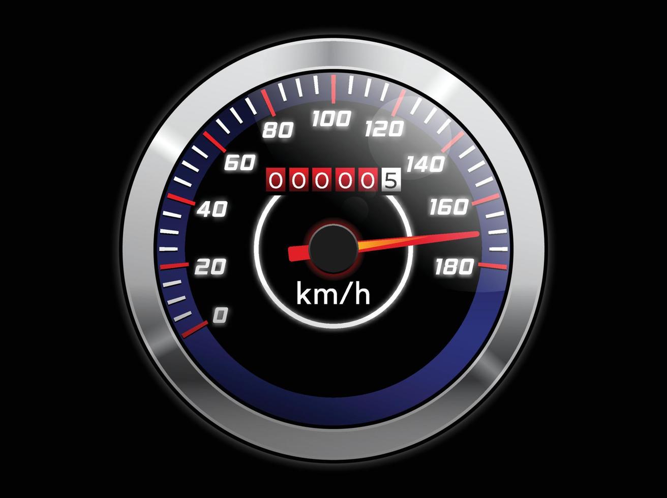 illustration de compteur de vitesse réaliste vecteur