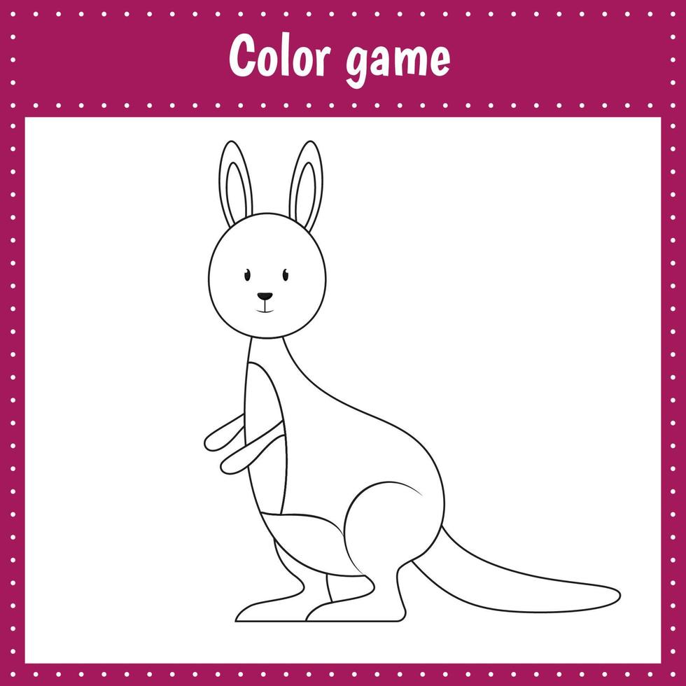 coloriage de kangourou vecteur