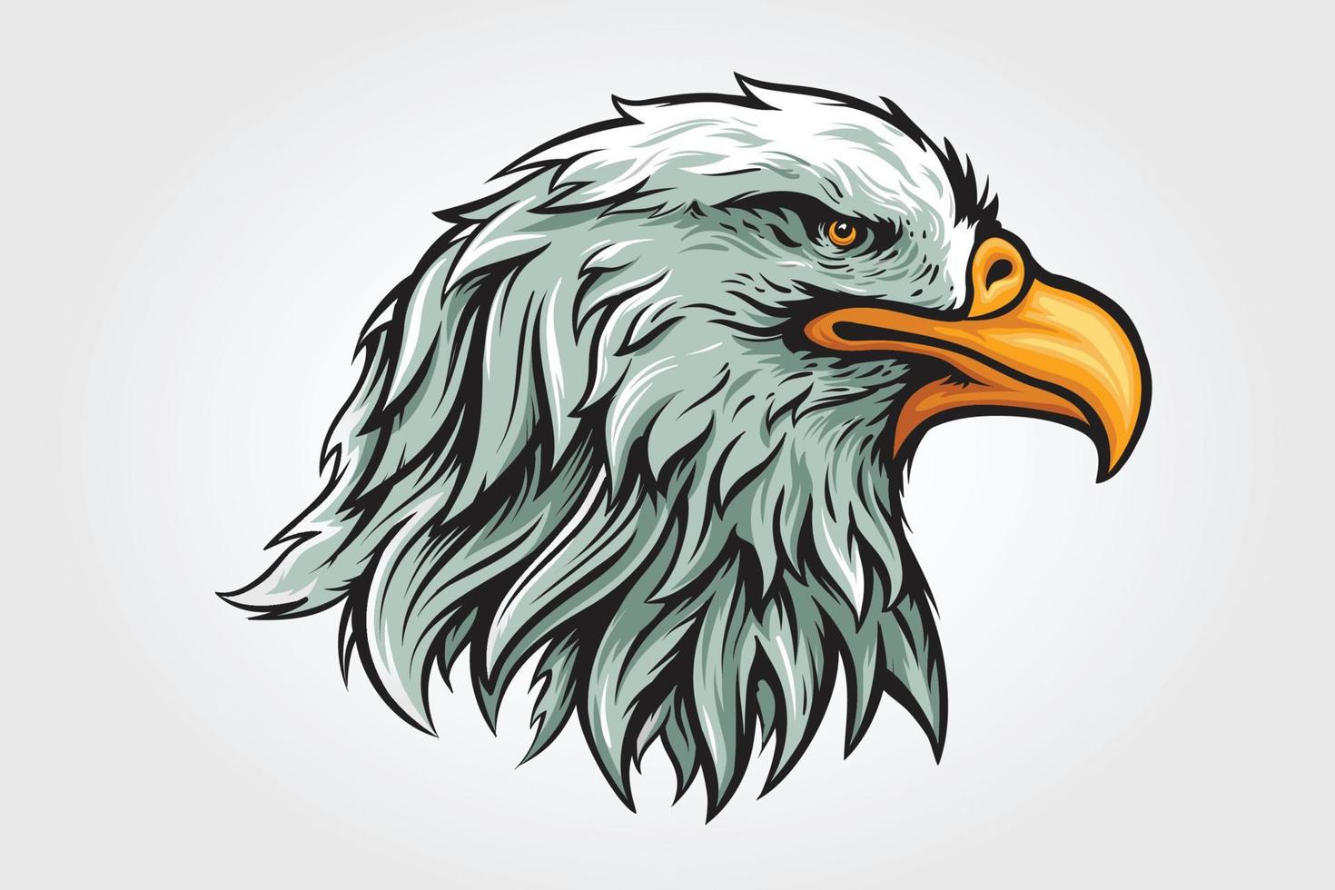 illustration de mascotte vectorielle tête d'aigle. vecteur