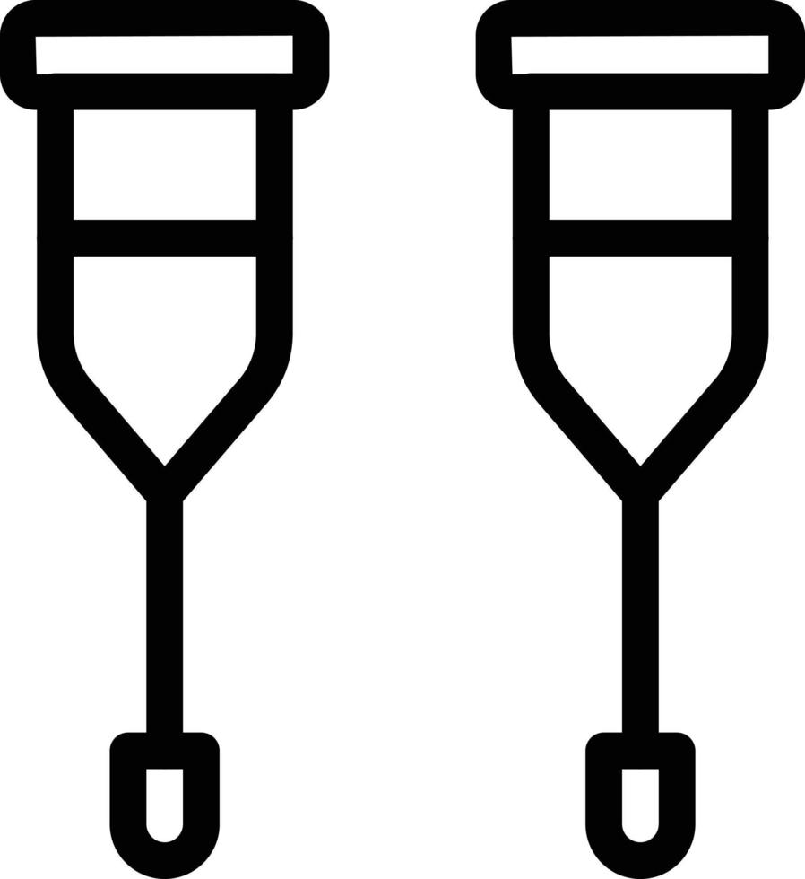 illustration vectorielle de béquilles sur fond.symboles de qualité premium.icônes vectorielles pour le concept et la conception graphique. vecteur