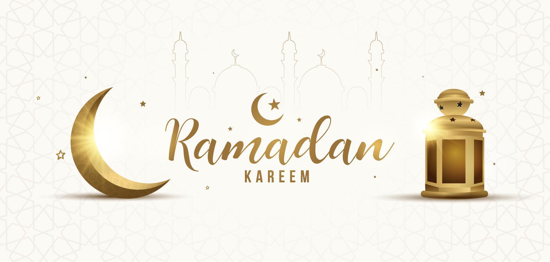 carte de voeux islamique ramadan kareem mubarak en vecteur de calligraphie arabe. typographie vectorielle ramadan kareem. illustration vectorielle de vacances ramadan. calligraphie du ramadan dans l'art islamique.