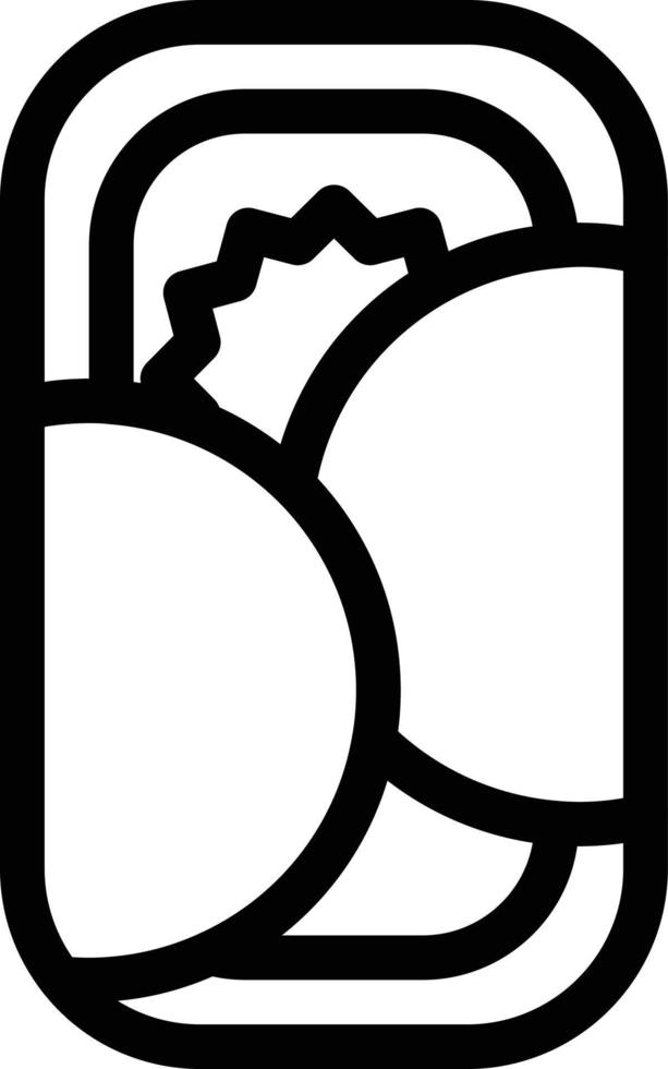 illustration vectorielle de burrito sur fond.symboles de qualité premium.icônes vectorielles pour le concept et la conception graphique. vecteur
