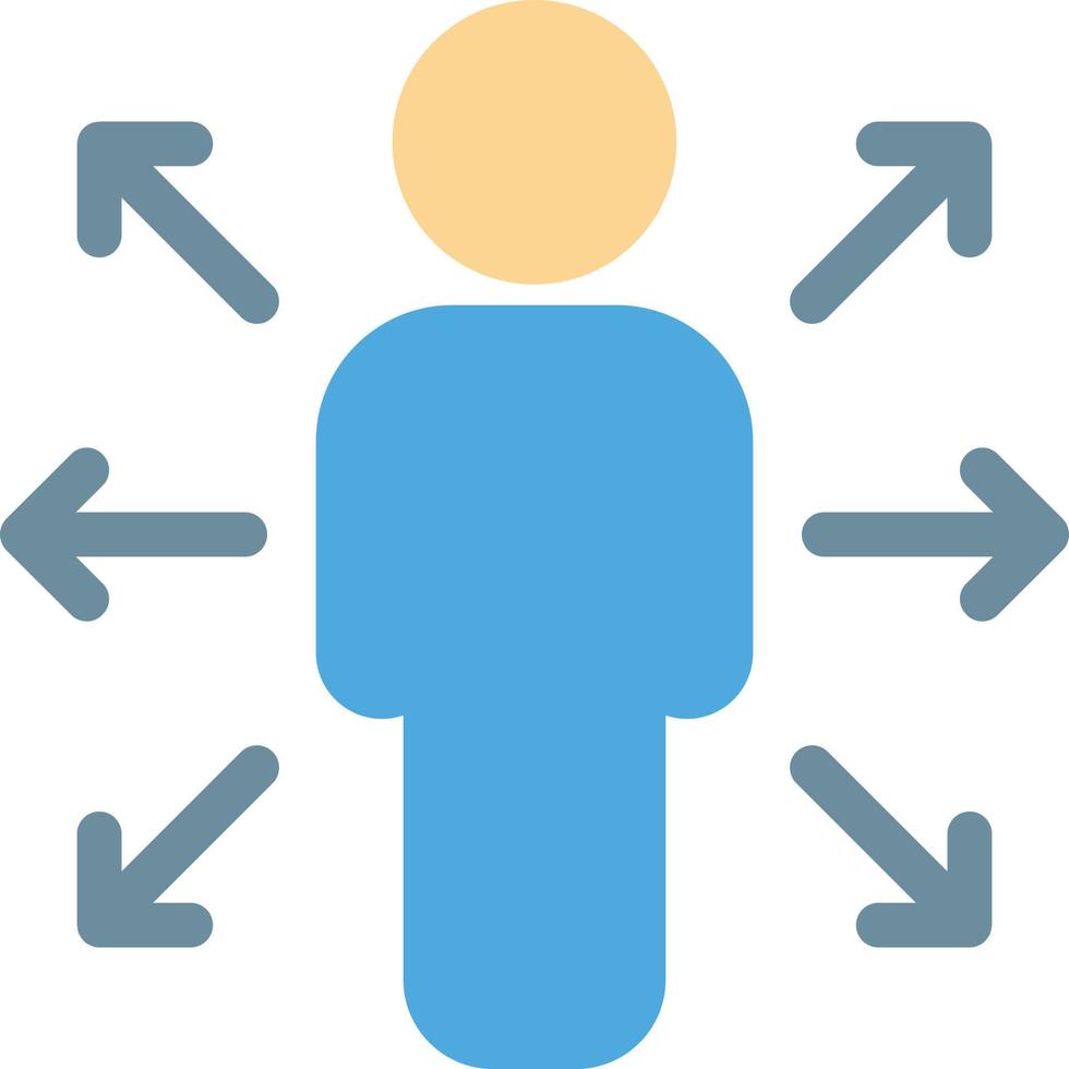 illustration vectorielle de direction de personne sur un fond. symboles de qualité premium. icônes vectorielles pour le concept et la conception graphique. vecteur