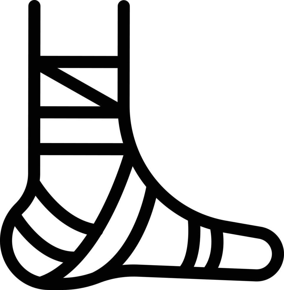 illustration vectorielle de bandage de pied sur un background.symboles de qualité premium.icônes vectorielles pour le concept et la conception graphique. vecteur