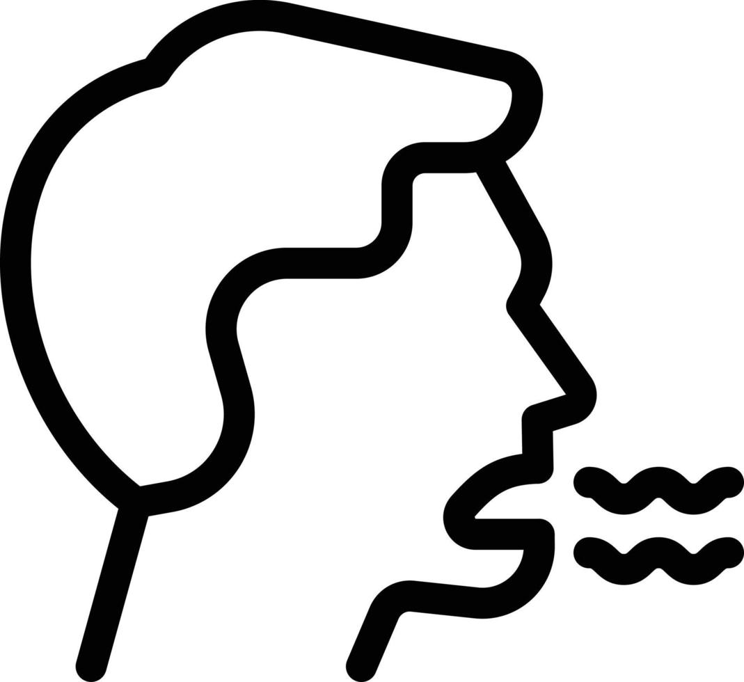 illustration vectorielle d'odeur de bouche sur fond. symboles de qualité premium. icônes vectorielles pour le concept et la conception graphique. vecteur