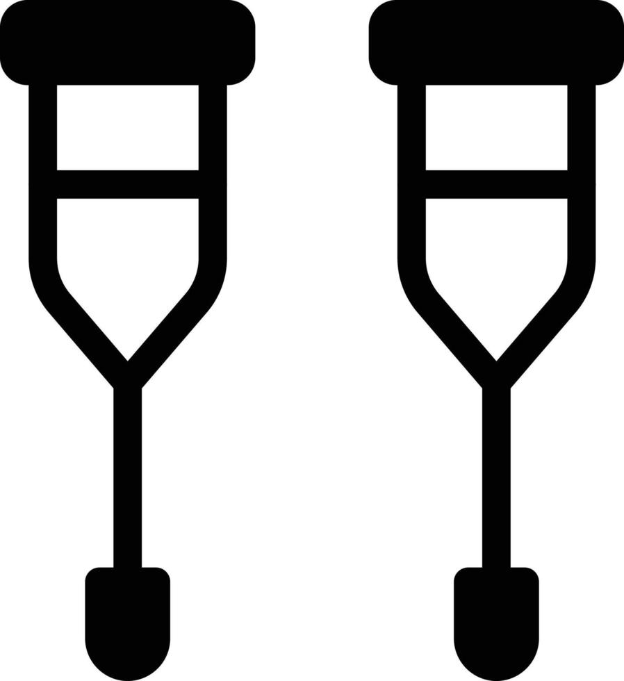 illustration vectorielle de béquilles sur fond.symboles de qualité premium.icônes vectorielles pour le concept et la conception graphique. vecteur