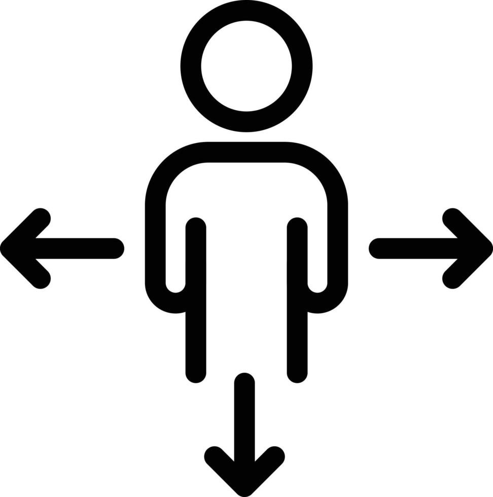 illustration vectorielle de direction de personne sur un fond. symboles de qualité premium. icônes vectorielles pour le concept et la conception graphique. vecteur