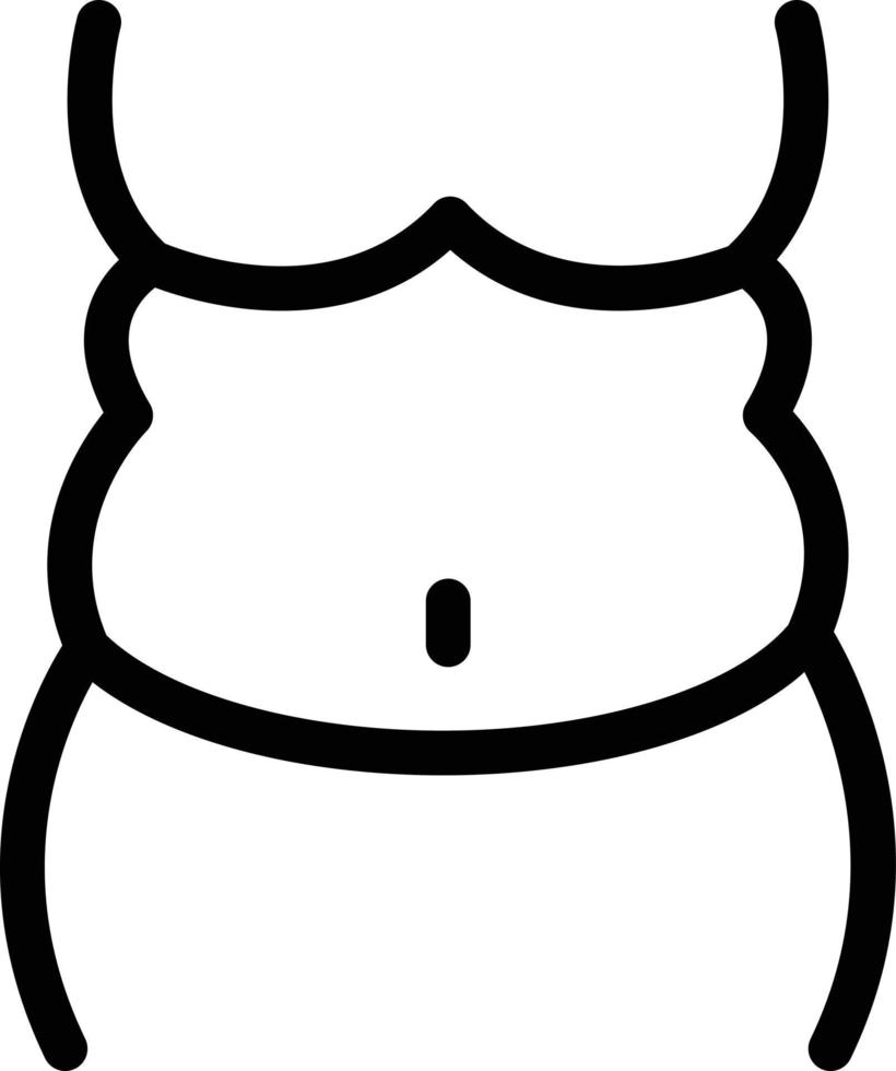 illustration vectorielle de ventre sur un fond. symboles de qualité premium. icônes vectorielles pour le concept et la conception graphique. vecteur