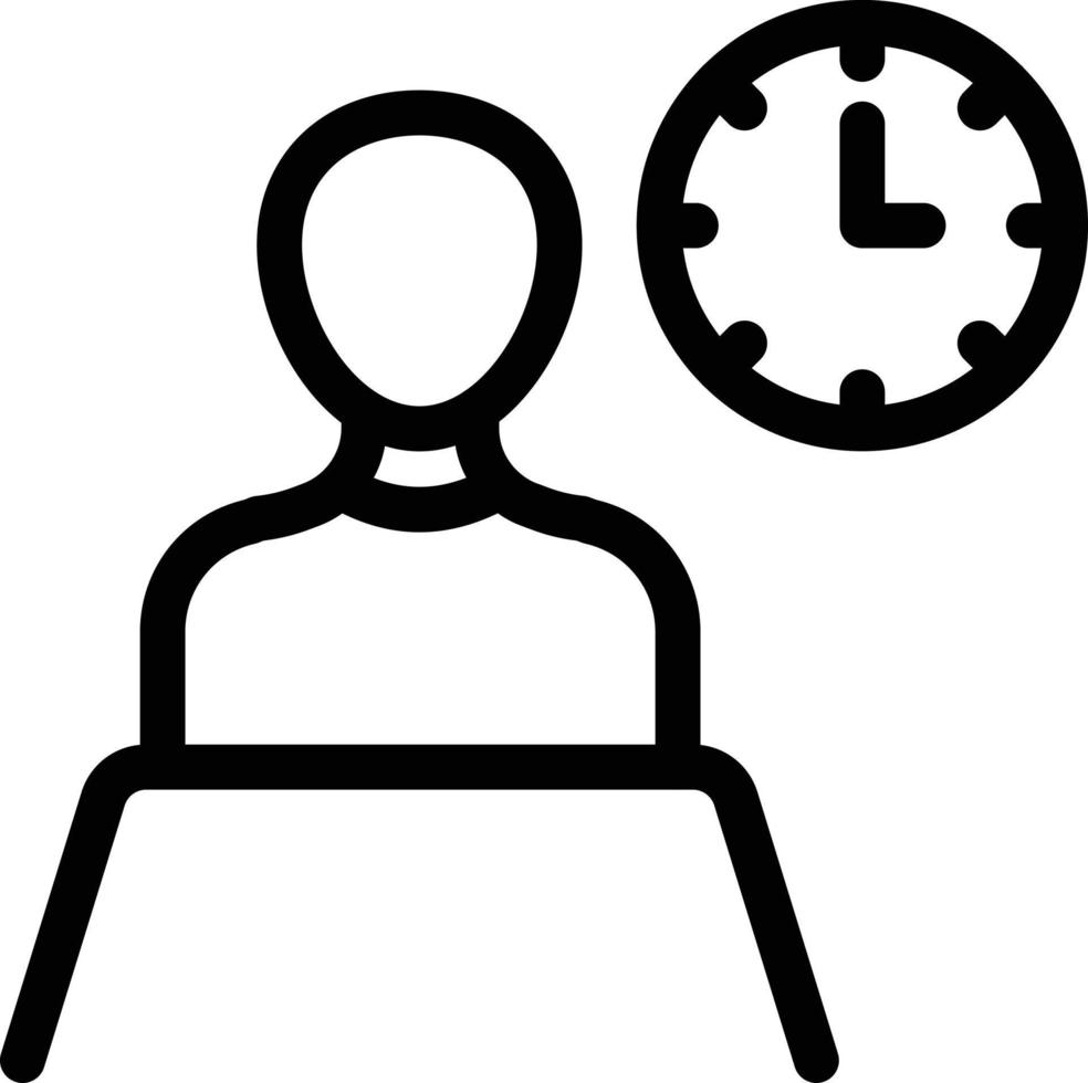 illustration vectorielle de temps de réunion sur un background.symboles de qualité premium.icônes vectorielles pour le concept et la conception graphique. vecteur