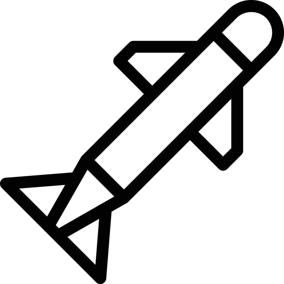 illustration vectorielle de missile sur un fond. symboles de qualité premium. icônes vectorielles pour le concept et la conception graphique. vecteur