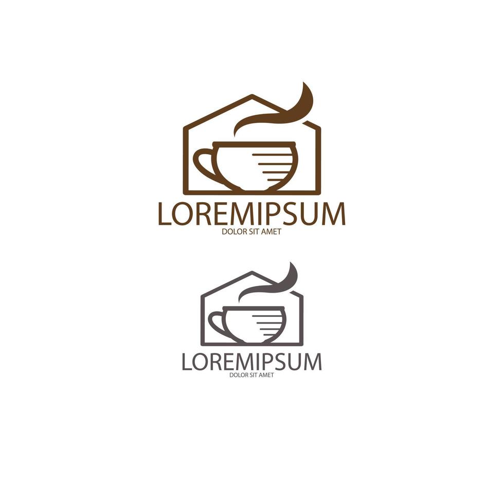 illustration de logo de café vecteur
