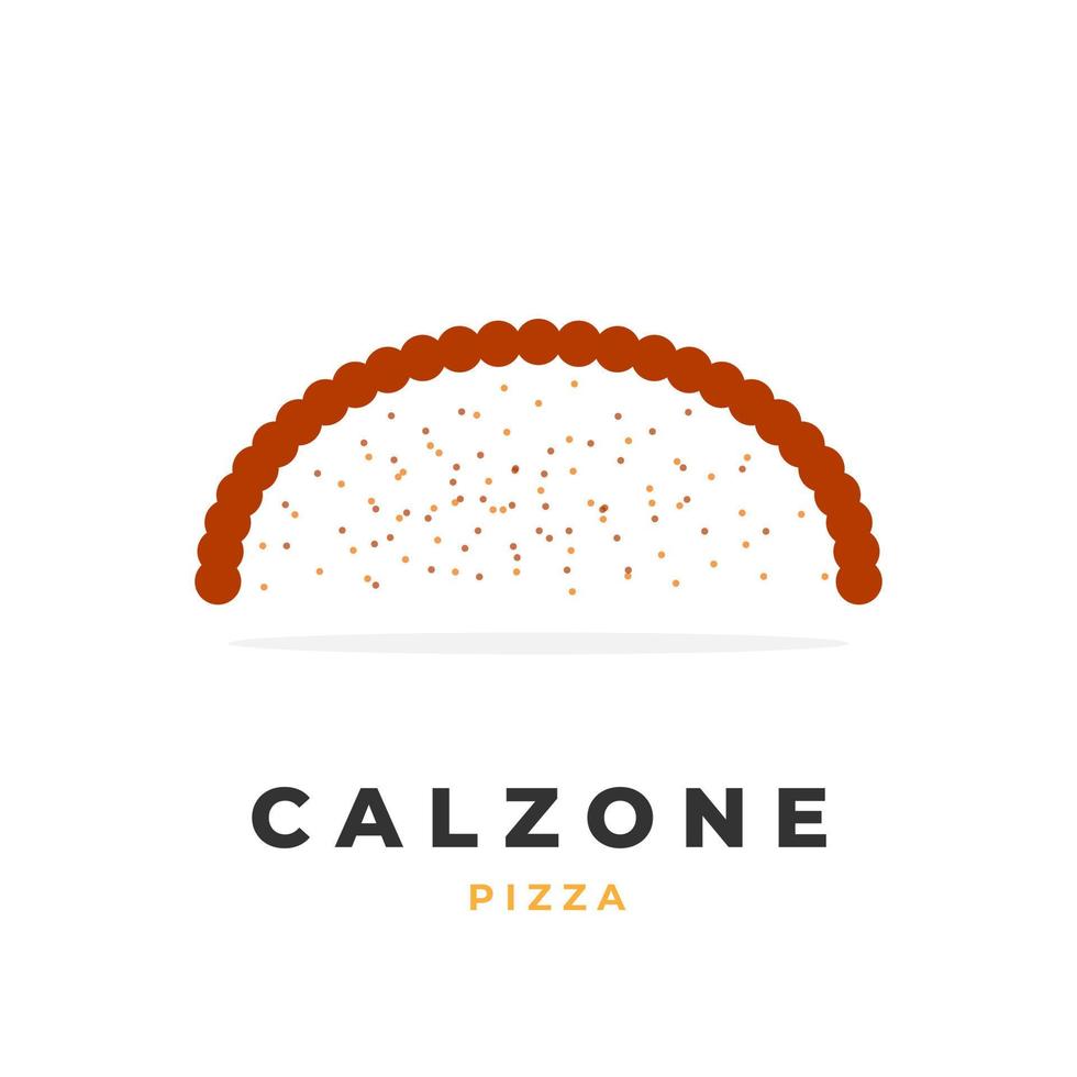 logo abstrait illustration pizza calzone vecteur