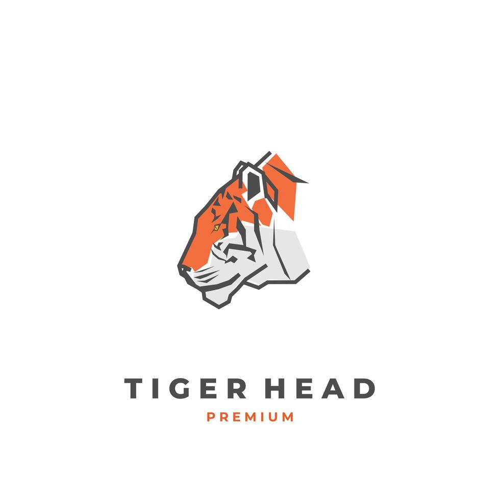 tête de tigre simple illustration logo vecteur